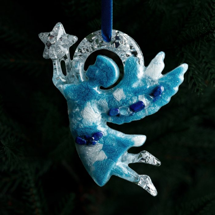 Set of Christmas tree toys "Festive" collection "Christmas" shape and color to choose from, 2 pcs